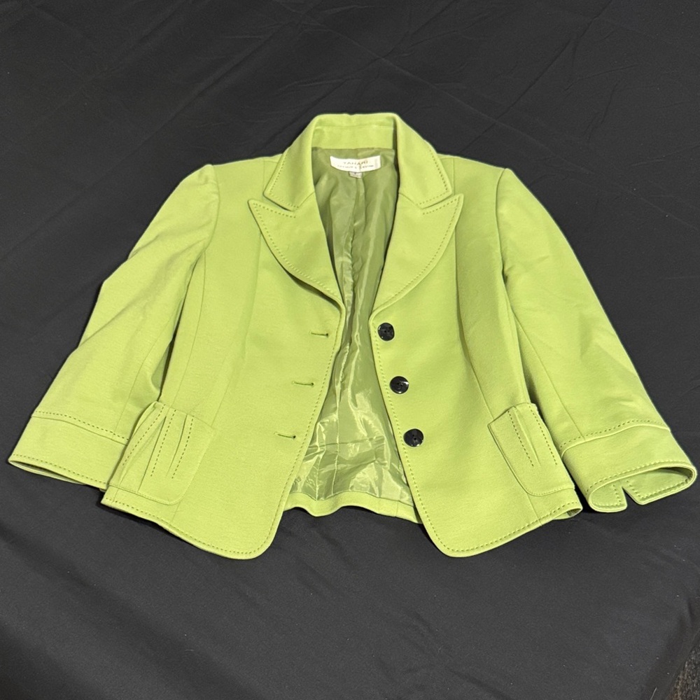 Tahari ASL Lime Green Blazer